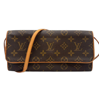 LOUIS VUITTON Monogram Coated Canvas Pochette Twin GM Louis Vuitton