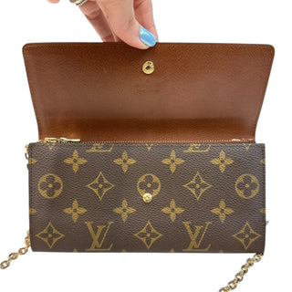 LOUIS VUITTON Monogram Sarah Wallet with added Crossbody Chain/Charm Louis Vuitton
