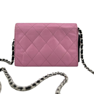 CHANEL Lambskin Cambon Compact Wallet On Adjustable Chain (Copy) Chanel