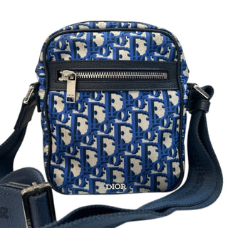 DIOR Oblique Blue Nylon Messenger Bag Dior