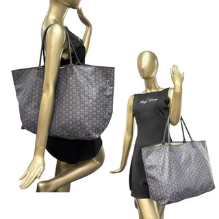 GOYARD Gray Coated Canvas Saint Louis GM Tote Goyard