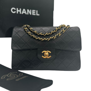 CHANEL Black Quilted Lambskin Small Classic Double Flap Bag Chanel