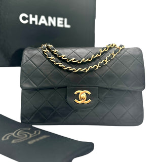 CHANEL Black Quilted Lambskin Small Classic Double Flap Bag Chanel