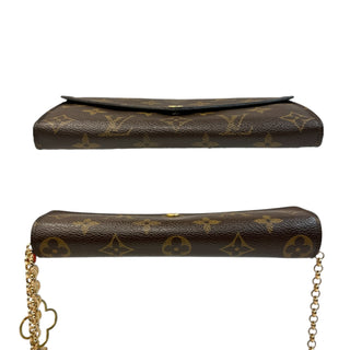 LOUIS VUITTON Monogram Sarah Wallet with added Gold Crossbody Chain/Charm Louis Vuitton