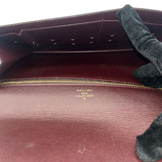 LOUIS VUITTON Aubergine Taiga Leather Sellier Dragonne with added Chain Louis Vuitton