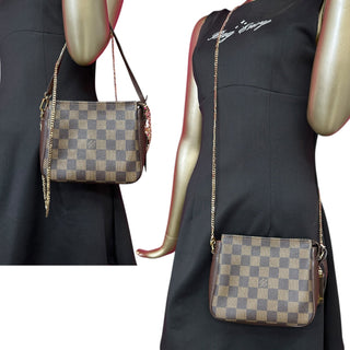 LOUIS VUITTON Damier Ebene Coated Canvas Trousse Pochette Louis Vuitton