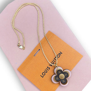 Repurposed LOUIS VUITTON Blooming Flowers Charm Necklace Louis Vuitton