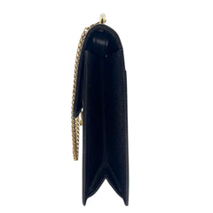 LOUIS VUITTON Aubergine Taiga Leather Sellier Dragonne with added Chain Louis Vuitton