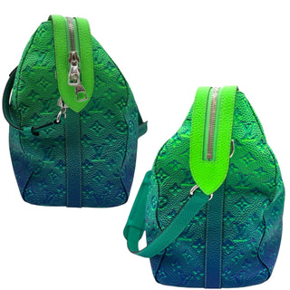 LOUIS VUITTON LIMITED EDITION Gradient Green/Blue Keepall Bandoulière 45 – New Condition Unisex Louis Vuitton