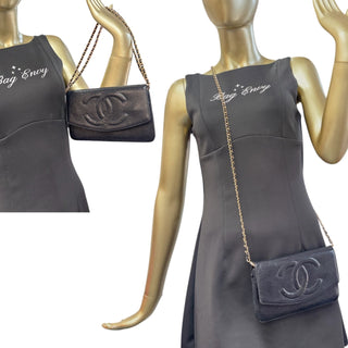 CHANEL Black Caviar Leather Timeless Clutch Chanel