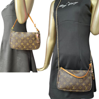 LOUIS VUITTON Monogram Coated Canvas Pochette Accessoires Louis Vuitton
