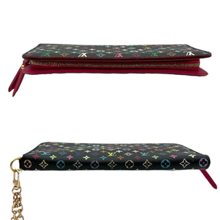 LOUIS VUITTON Black Multicolor Monogram Insolite Clutch with added Wrist Chain Louis Vuitton