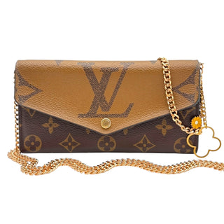 LOUIS VUITTON Reverse Monogram Sarah Wallet with added Chain Louis Vuitton