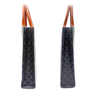 CELINE Triomphe Canvas Calfskin Small Vertical Cabas Celine