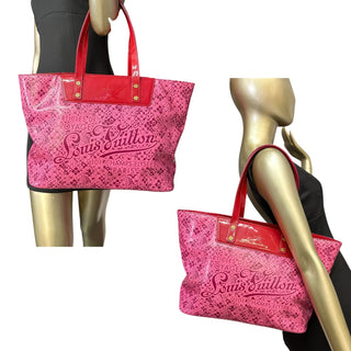 LOUIS VUITTON Pink Leather Cosmic Blossom Tote PM Louis Vuitton
