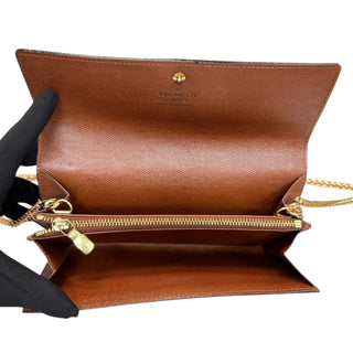LOUIS VUITTON Monogram Sarah Wallet with added Crossbody Chain/Charm Louis Vuitton
