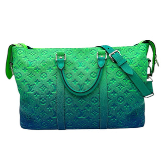 LOUIS VUITTON LIMITED EDITION Gradient Green/Blue Keepall Bandoulière 45 – New Condition Unisex Louis Vuitton