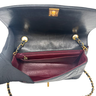 CHANEL Black Lambskin Medium Diana Single Flap Bag Chanel