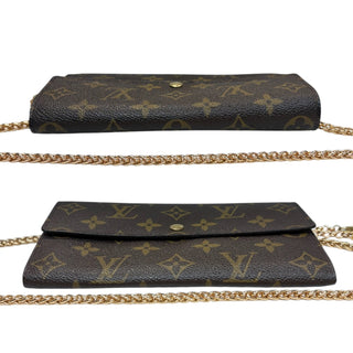 LOUIS VUITTON Monogram Sarah Wallet with added Crossbody Chain/Charm Louis Vuitton