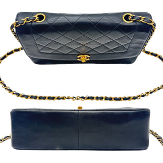 CHANEL Black Lambskin Medium Diana Single Flap Bag Chanel
