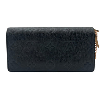 LOUIS VUITTON Bleu Infini Monogram Empreinte Sarah Wallet with Beige Edging Louis Vuitton