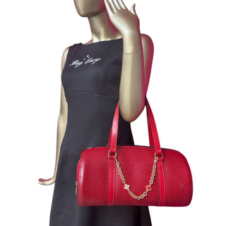 LOUIS VUITTON Red Epi Leather Papillon Louis Vuitton