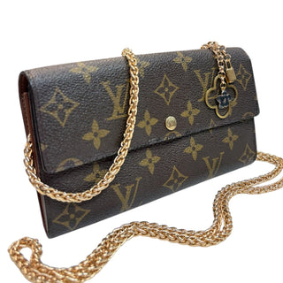 LOUIS VUITTON Monogram Sarah Wallet with added Crossbody Chain/Charm Louis Vuitton