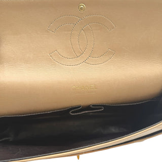 CHANEL Camel Quilted Matelasse 27 Medium Classic Double Flap Bag Chanel