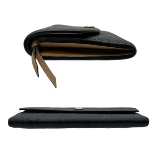 LOUIS VUITTON Bleu Infini Monogram Empreinte Sarah Wallet with Beige Edging Louis Vuitton