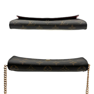 LOUIS VUITTON Monogram Sarah Wallet with added Gold Crossbody Chain Louis Vuitton