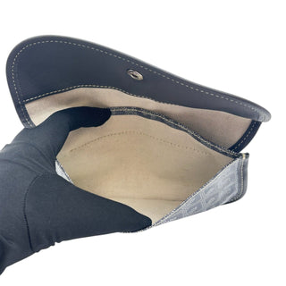 GOYARD Gray Goyardine Pouch with added Silver Wrist Chain Goyard