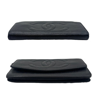CHANEL Black Caviar Leather Timeless Clutch Chanel