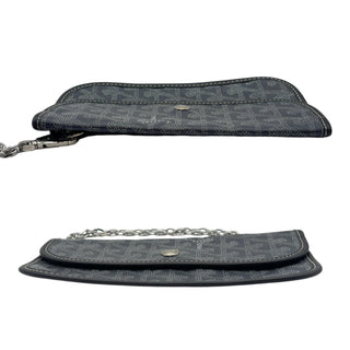 GOYARD Gray Goyardine Pouch with added Silver Wrist Chain Goyard