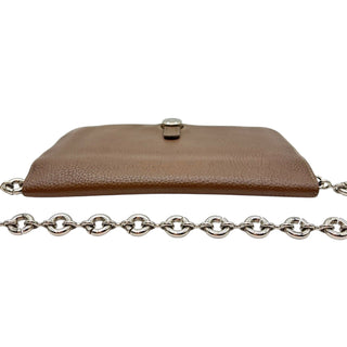 HERMES Etope Clemence Dogon Wallet with Unbranded Silver Chain Hermes