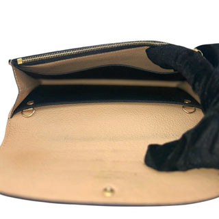 LOUIS VUITTON Bleu Infini Monogram Empreinte Sarah Wallet with Beige Edging Louis Vuitton