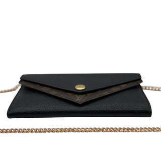 LOUIS VUITTON Monogram Double V Wallet with added Gold Chain Louis Vuitton