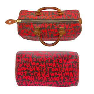 LOUIS VUITTON Red Stephen Sprouse Monogram Graffita Speedy 30 Louis Vuitton