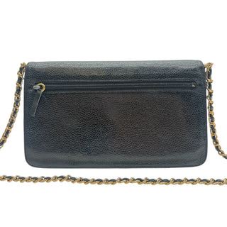 CHANEL Black Caviar Leather Timeless Clutch Chanel