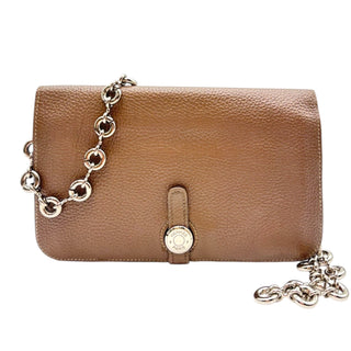 HERMES Etope Clemence Dogon Wallet with Unbranded Silver Chain Hermes