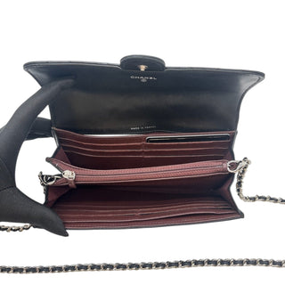 CHANEL Black Lambskin SHW Classic Flap Gusseted Wallet Chanel