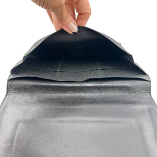 HERMES Black Clemence Dogon Wallet with Unbranded Chain Hermes