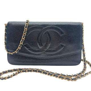 CHANEL Black Caviar Leather Timeless Clutch Chanel