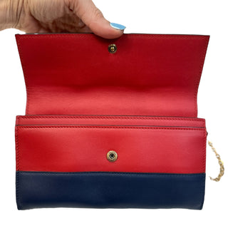 GUCCI Tri-Color Leather Queen Margaret Bee Wallet with Chain Gucci