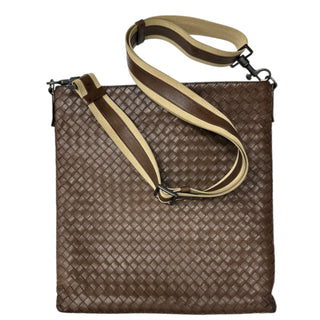 BOTTEGA VENETA Leather Intrecciato Messenger Bag Bottega Veneta