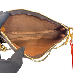 LOUIS VUITTON Monogram Coated Canvas Mini Pochette Accessories Louis Vuitton