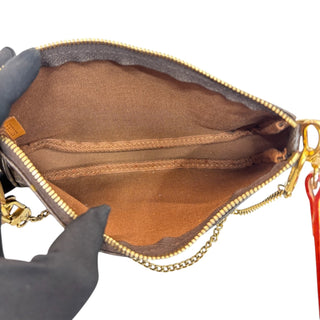 LOUIS VUITTON Monogram Coated Canvas Mini Pochette Accessories Louis Vuitton