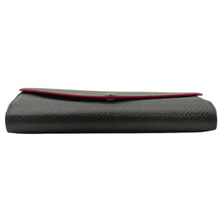 LOUIS VUITTON Black Epi Leather Sarah Wallet with Chain Louis Vuitton