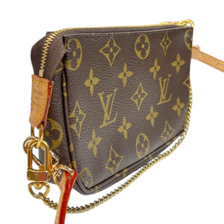 LOUIS VUITTON Monogram Coated Canvas Mini Pochette Accessories Louis Vuitton