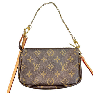 LOUIS VUITTON Monogram Coated Canvas Mini Pochette Accessories Louis Vuitton