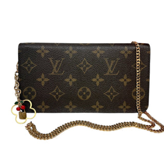 LOUIS VUITTON Monogram Porte-Monnaie Zip Wallet with added Chain Louis Vuitton